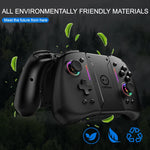 LinYuvo KS42 Meteor Light Wireless Joy-pad with 8 Color RGB Lights for Switch/Lite/OLED, with Programmable,,Turbo & Vibration GooseBay