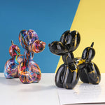 Figura Decorativa Perro Globo de Resina — Escultura Moderna para Hogar GooseBay