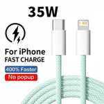 Cable USB-C Trenzado Carga Rápida 35W — Para iPhone 14, 13, 12, 11 (1m y 2m) GooseBay