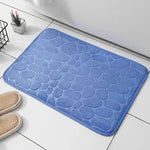 Alfombra Antideslizante para Baño y Salón — Diseño de Piedras, Suave al Tacto GooseBay