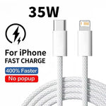 Cable USB-C Trenzado Carga Rápida 35W — Para iPhone 14, 13, 12, 11 (1m y 2m) GooseBay