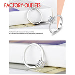 925 Sterling Silver Engagement Ring New Fashion Jewelry Trendy Style CZ Cubic Zirconia Prong Setting Women Girls Wholesale GooseBay