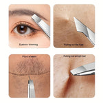 Set de 4 Pinzas de Precisión de Acero Inoxidable — Depilar y Pelo Enquistado GooseBay