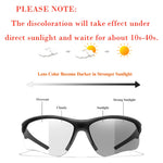 Trendy Style Photochromic Sunglasses For Men Women Outdoor Mtb Bicycle Cycling Runnging Eyewear Sports Bike Windproof Goggles GooseBay