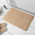 Alfombra Antideslizante para Baño y Salón — Diseño de Piedras, Suave al Tacto GooseBay