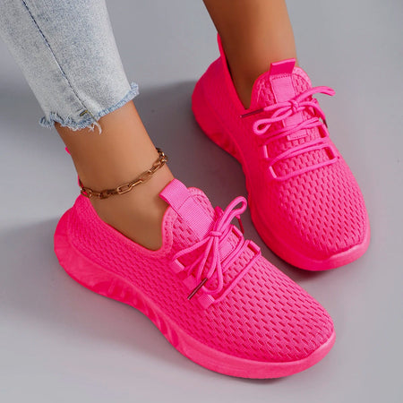 Zapatillas Planas de Malla Transpirable para Mujer — Casual y Deportivas