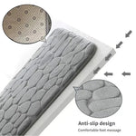 Alfombra Antideslizante para Baño y Salón — Diseño de Piedras, Suave al Tacto GooseBay