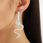 Exaggerated Snake Shape Drop Earrings Gold And Silver-Color Jewelry For Woman Irregular Earrings Party Gift Trendy Style GooseBay