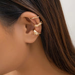 3Pcs/set Metal Chunky No Piercing Clip Earrings Geometric Ear Cuff Earrings for Women Ladies Party Girls Y2K Jewelry Trendy GooseBay