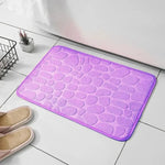 Alfombra Antideslizante para Baño y Salón — Diseño de Piedras, Suave al Tacto GooseBay