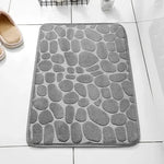 Alfombra Antideslizante para Baño y Salón — Diseño de Piedras, Suave al Tacto GooseBay