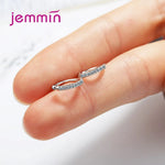 925 Silver  Ear Clip Fashion Jewelry Trendy Style Sparkling Cubic Zirconia Best Gift For Women Girls Party Appointment GooseBay