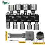 9/14/23pcs/set 5mm-13mm Hex SocketS Sleeve Nozzles Nut Driver Set Power Nuts Driver Socket Screwdriver Set Bits Sets Tools GooseBay