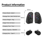 LinYuvo KS42 Meteor Light Wireless Joy-pad with 8 Color RGB Lights for Switch/Lite/OLED, with Programmable,,Turbo & Vibration GooseBay