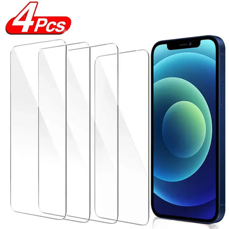 Pack 4 Protectores Cristal Templado para iPhone