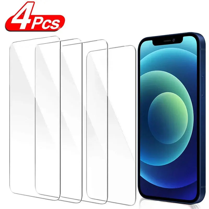 Pack 4 Protectores Cristal Templado para iPhone